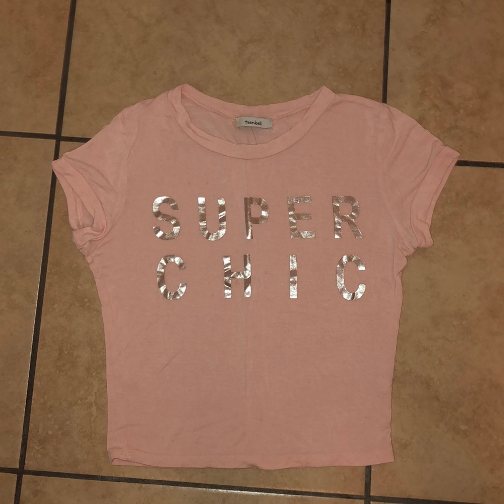 pink super chick top